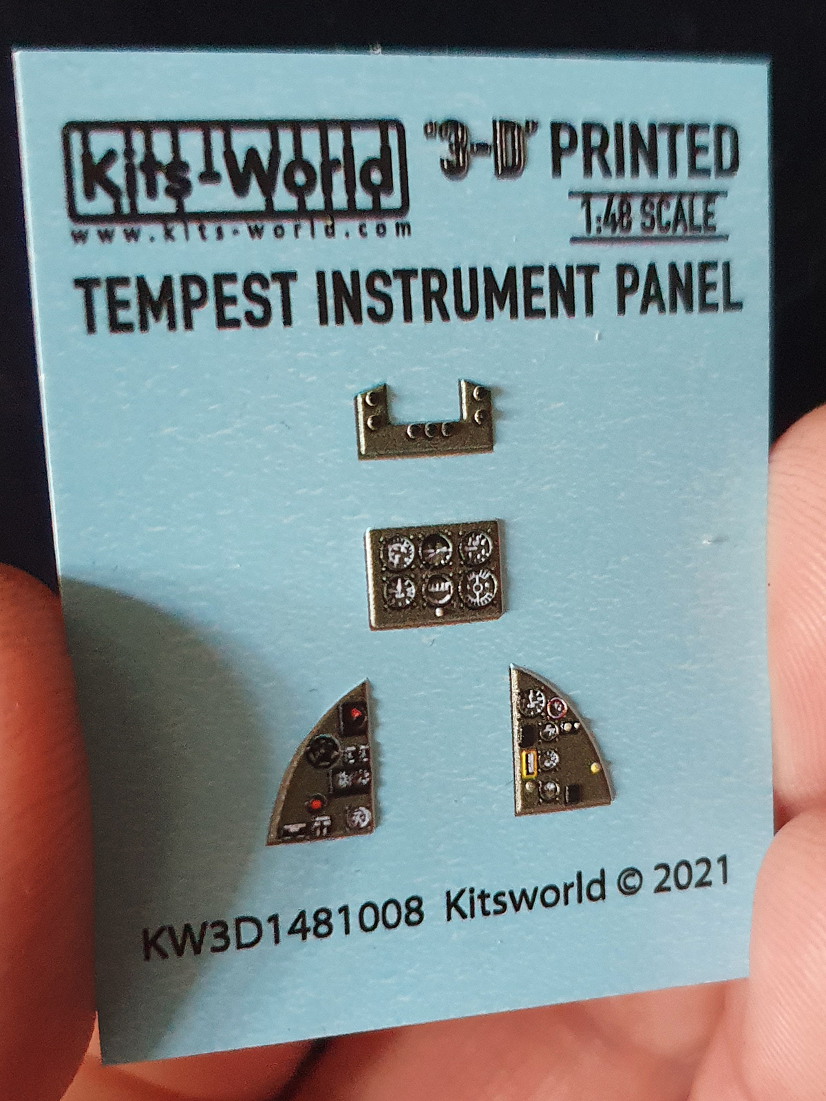 Kitsworld 1:48 3D Instrument Panels Hawker Tempest KW3D1481008 3D Full colour Instrument Panels Hawker Tempest 